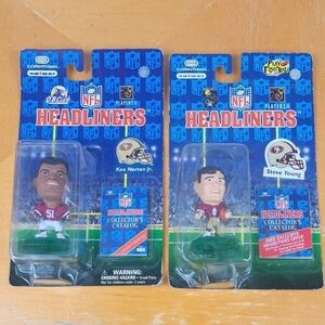 Vintage 90s San Fransico 49ers Steve Young & Ken Norton Jr NFL Headliners figure